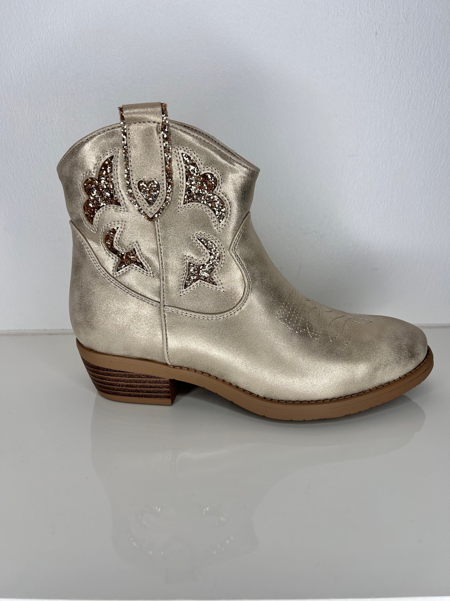 Findlay Metallic Gold Cowboy Boot