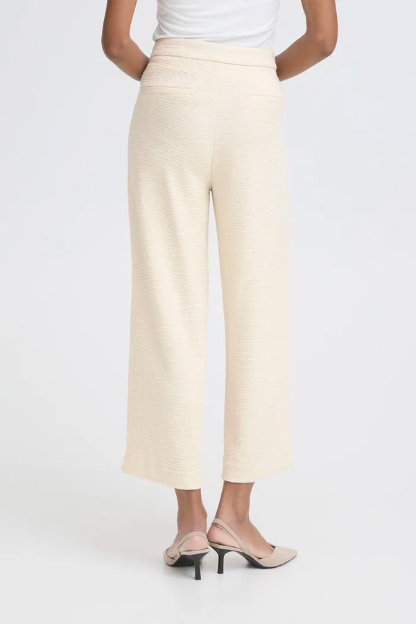 ICHI Kate Lumina Trousers - Almond Milk