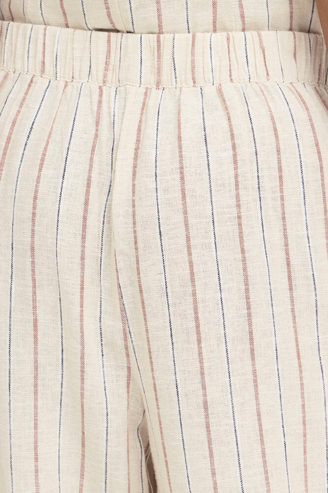 ICHI Linno Pinstripe Trouser - Beige