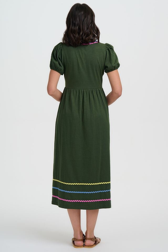 Sugarhill Brighton Renee Jersey Midi Dress - Olive