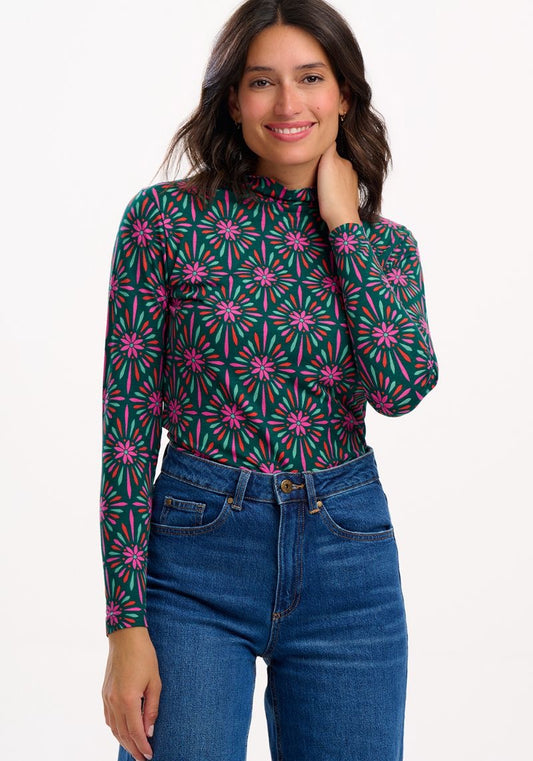 Sugarhill Brighton Annika Turtleneck Top - Green