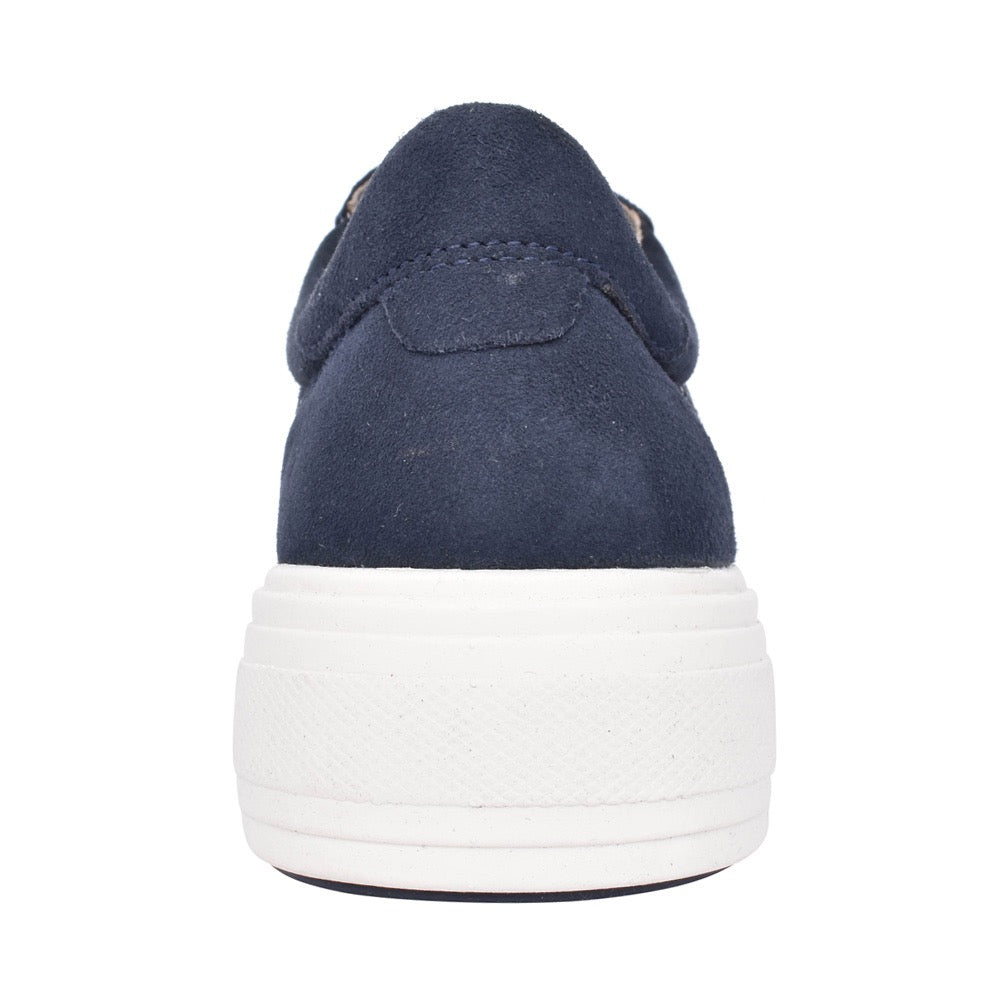 Caprice Crystal Navy Suede Trainer