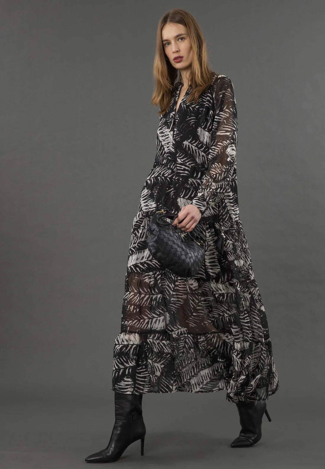 Religion Zoe Dress Vamp Black & White