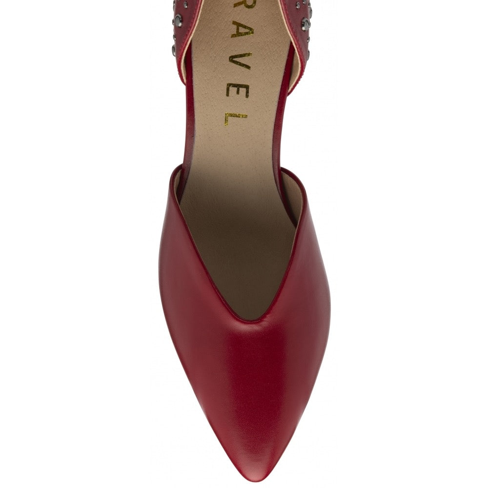 Ravel Red Mulben Stiletto Heel Court Shoes