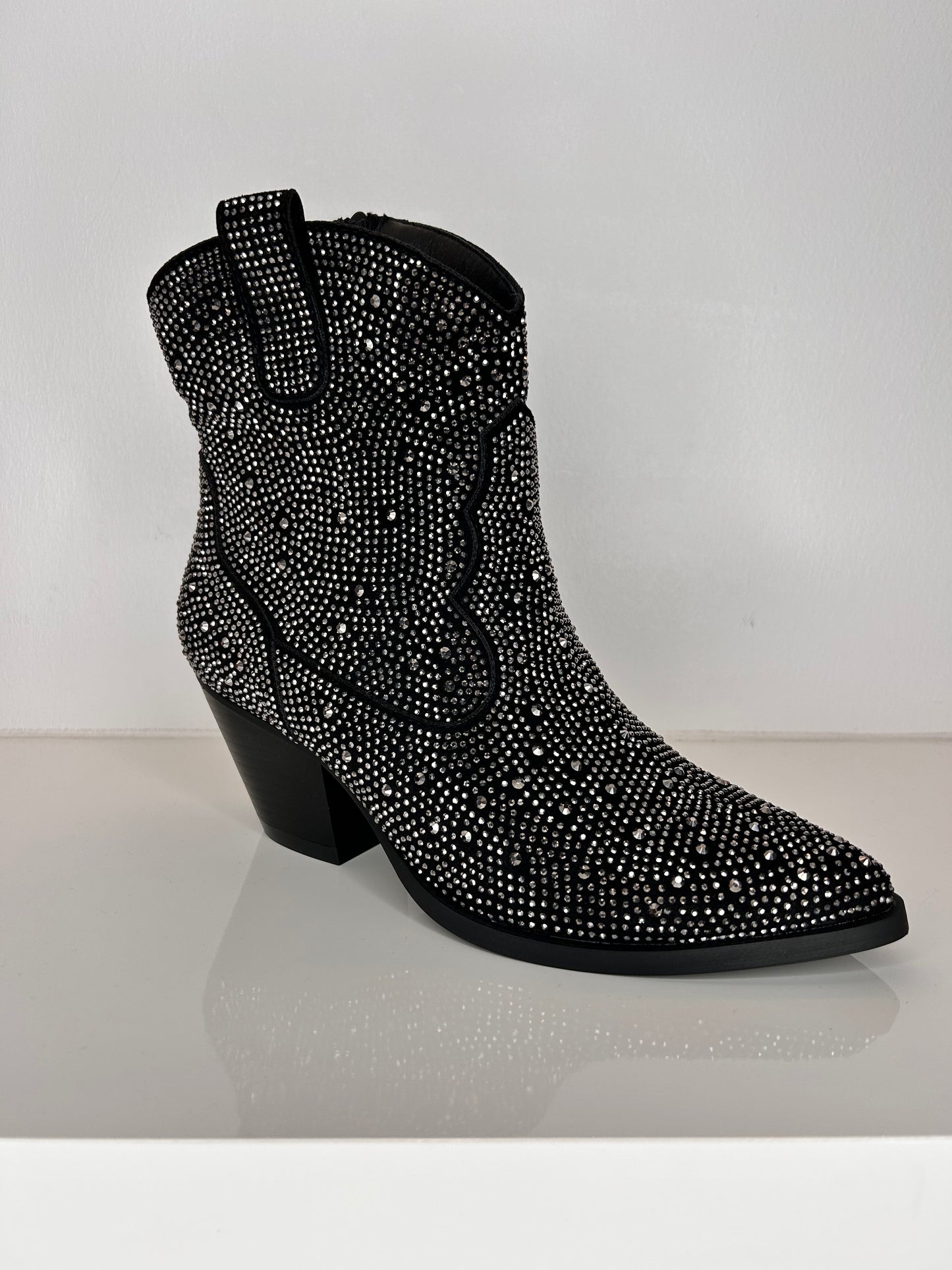 Findlay Black Crystal Cowboy Boot