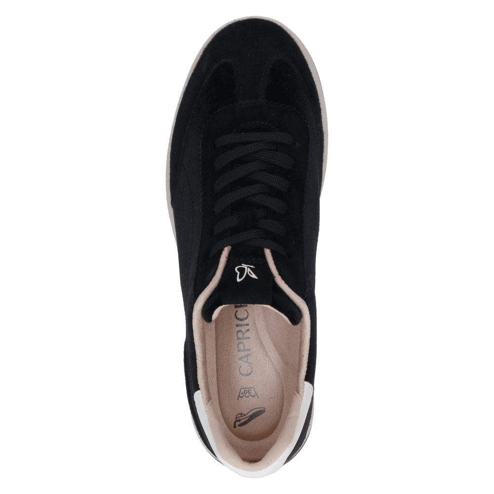 COMING SOON Caprice Velvet Trainer - Black