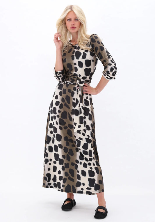 K Design Maxi Dress - Leopard Print