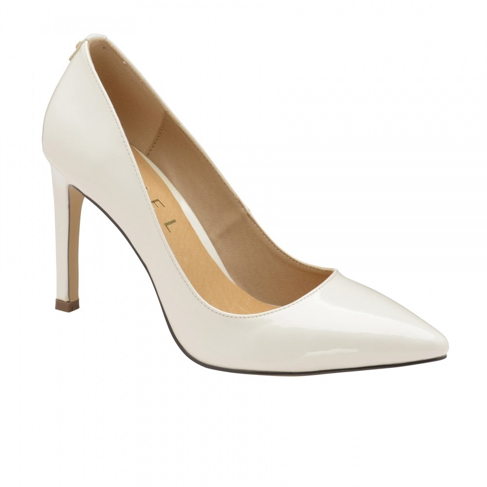 Ravel Edson White Patent Court Shoe