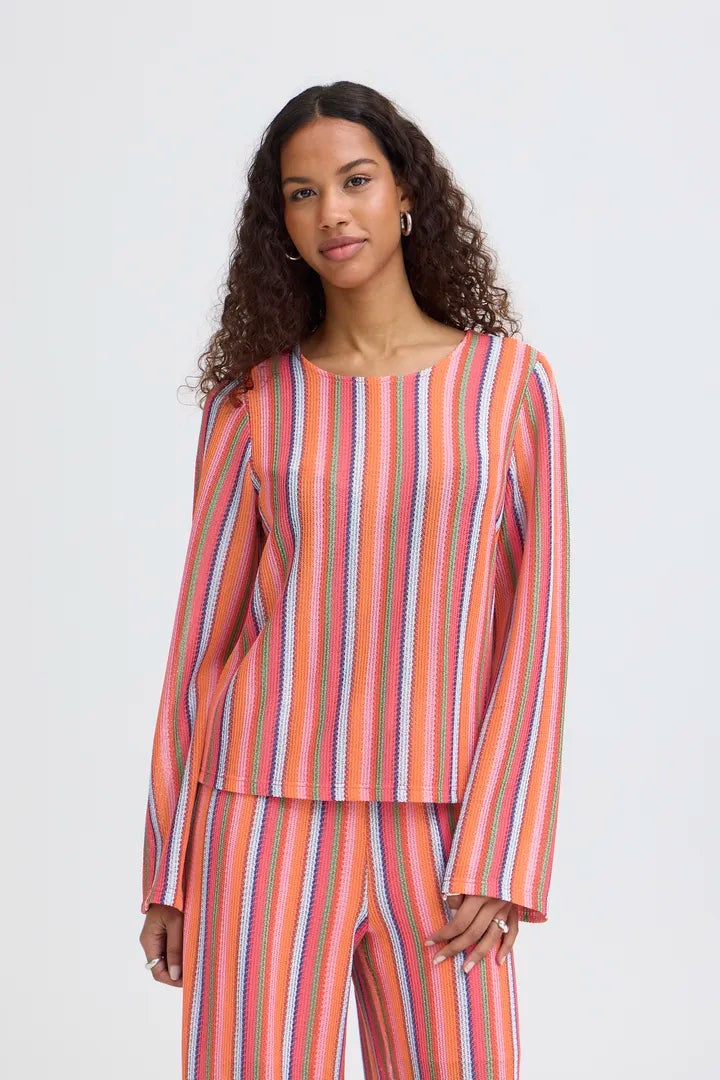 ICHI Libella Long Sleeve Top - Multi