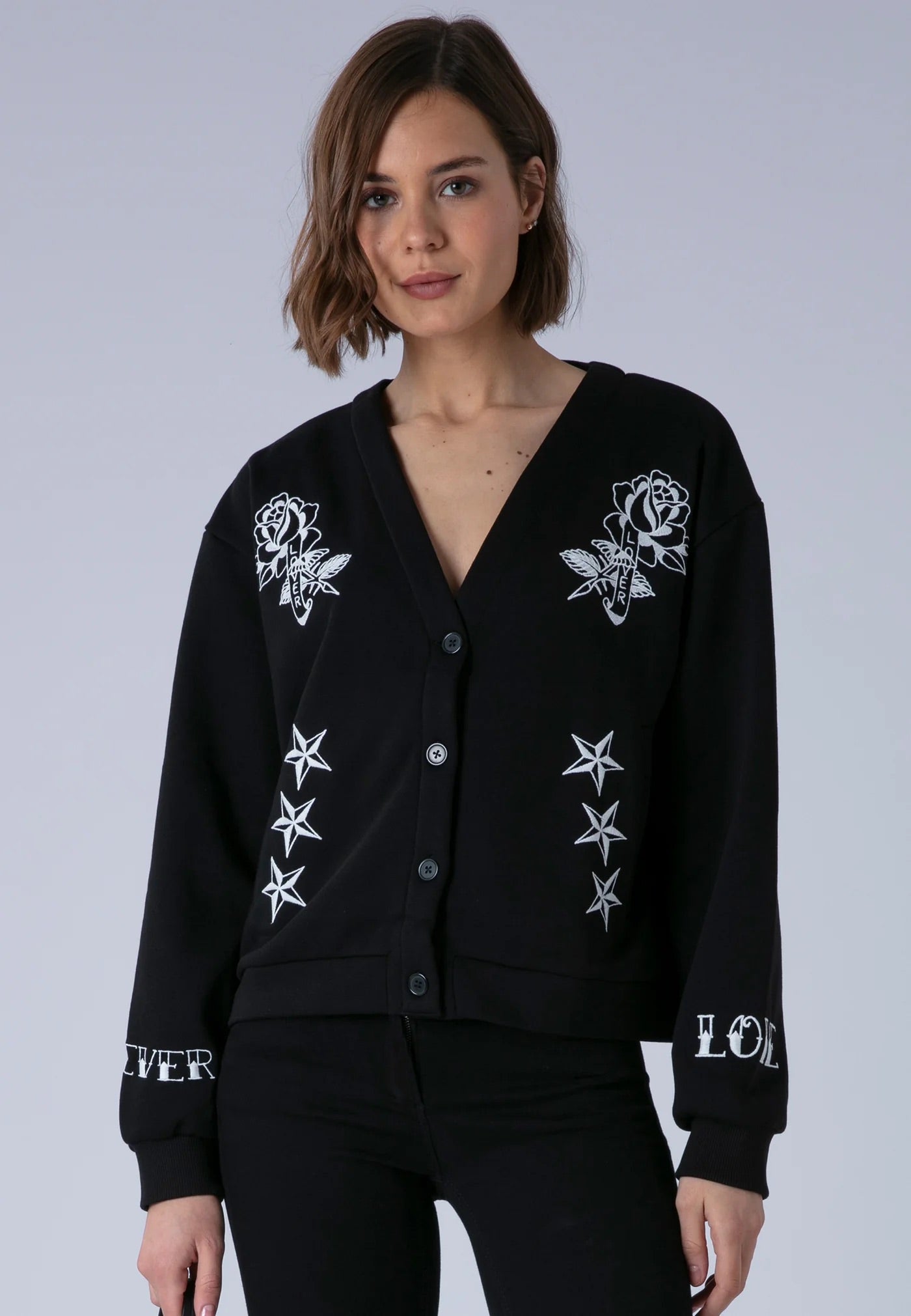Religion Love Cardigan - Black/Multi