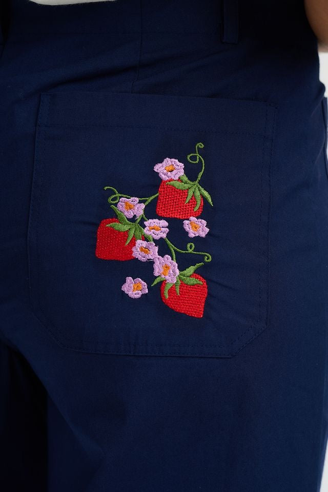 Sugarhill Brighton Skye Cropped Trousers - Navy