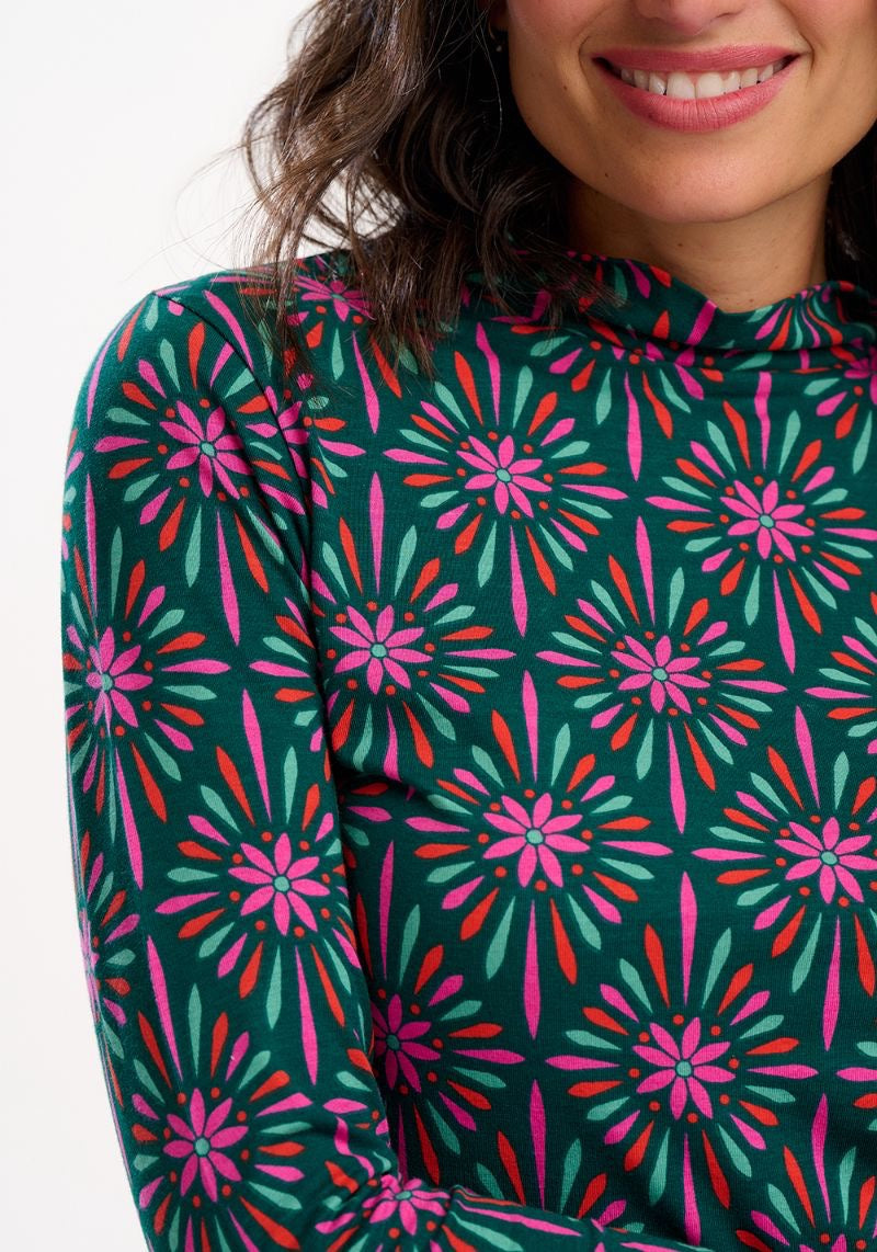 Sugarhill Brighton Annika Turtleneck Top - Green