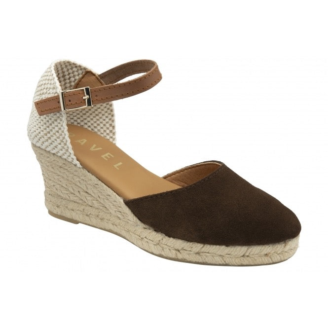 Ravel Burril Suede Espadrille Wedge Shoes - Brown
