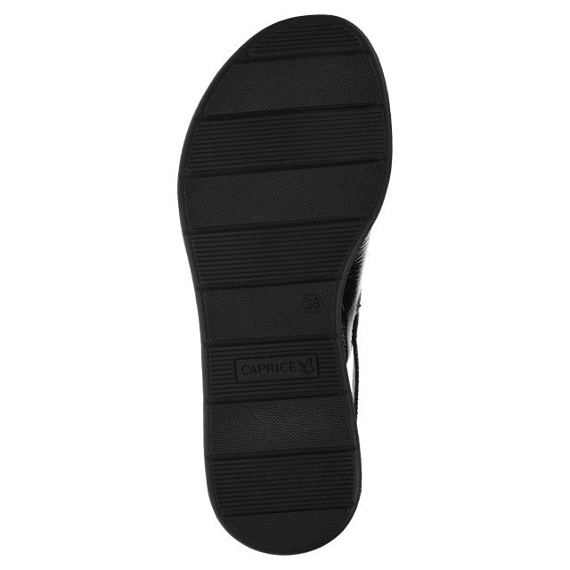 Caprice Leather Slingback Sandal - Black