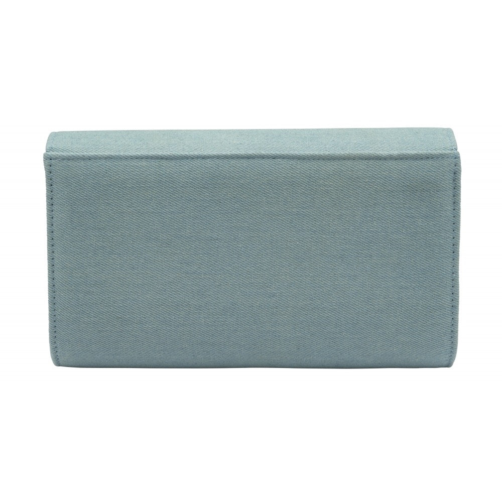 Ravel Washed Denim Clutch Bag