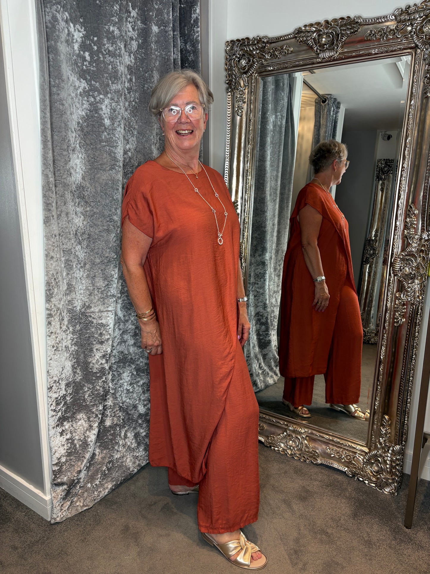 Studio Tunic Co-ord Set - Rust