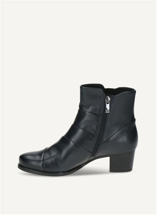 Caprice Navy Nappa Leather Ankle Boot