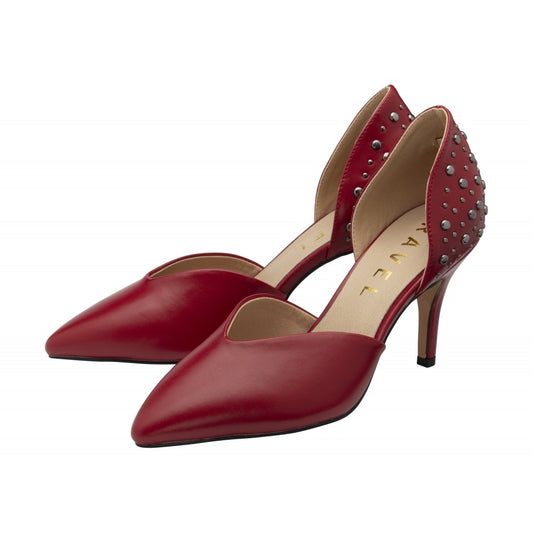 Ravel Red Mulben Stiletto Heel Court Shoes