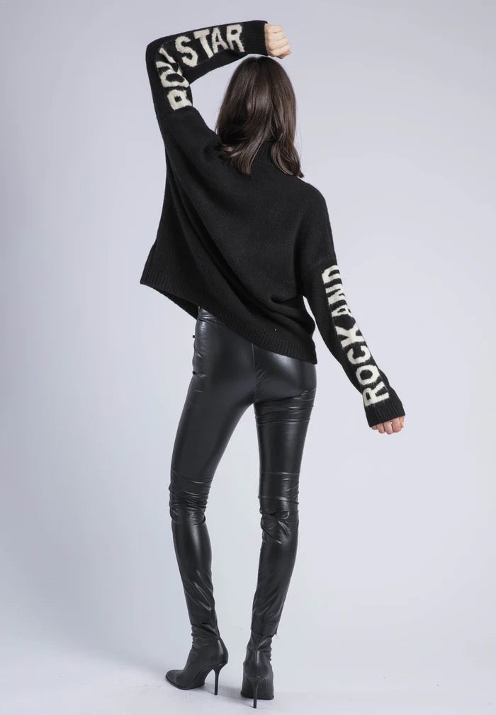 Religion Phoebe "Rock & Roll Star" Cardigan - black
