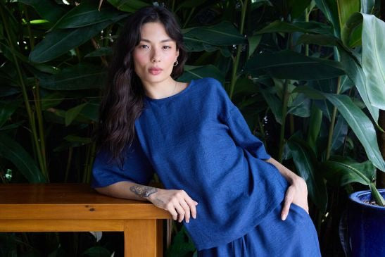 ICHI Katio Blouse - True Blue