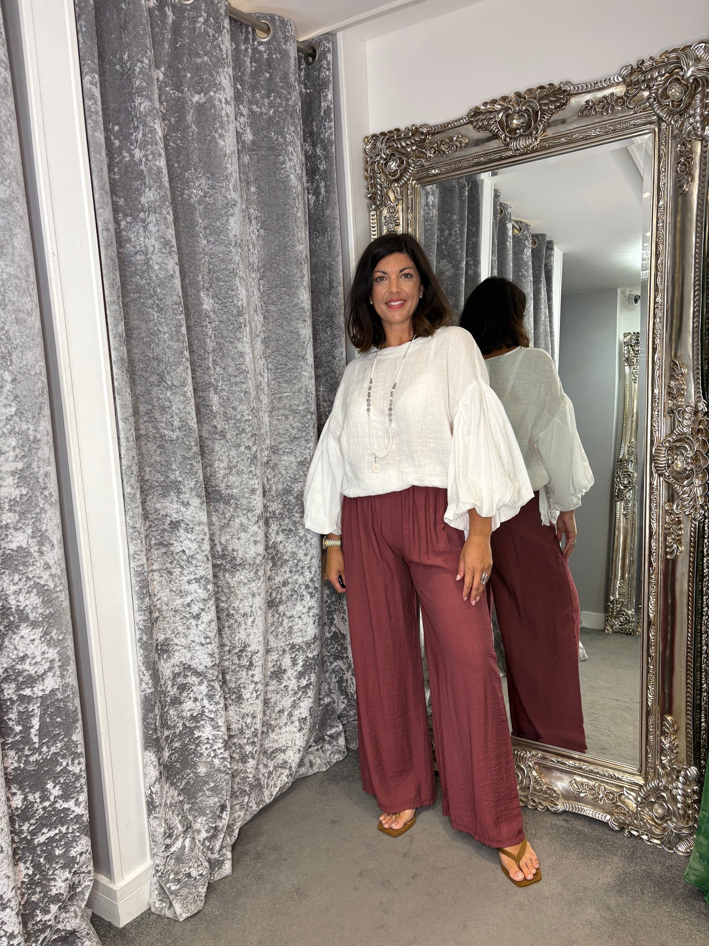 Studio Tunic Co-Ord Set - Bordeaux