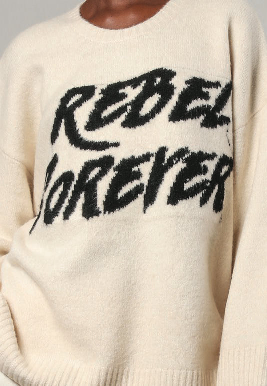 Religion Revolution Jumper Winter White