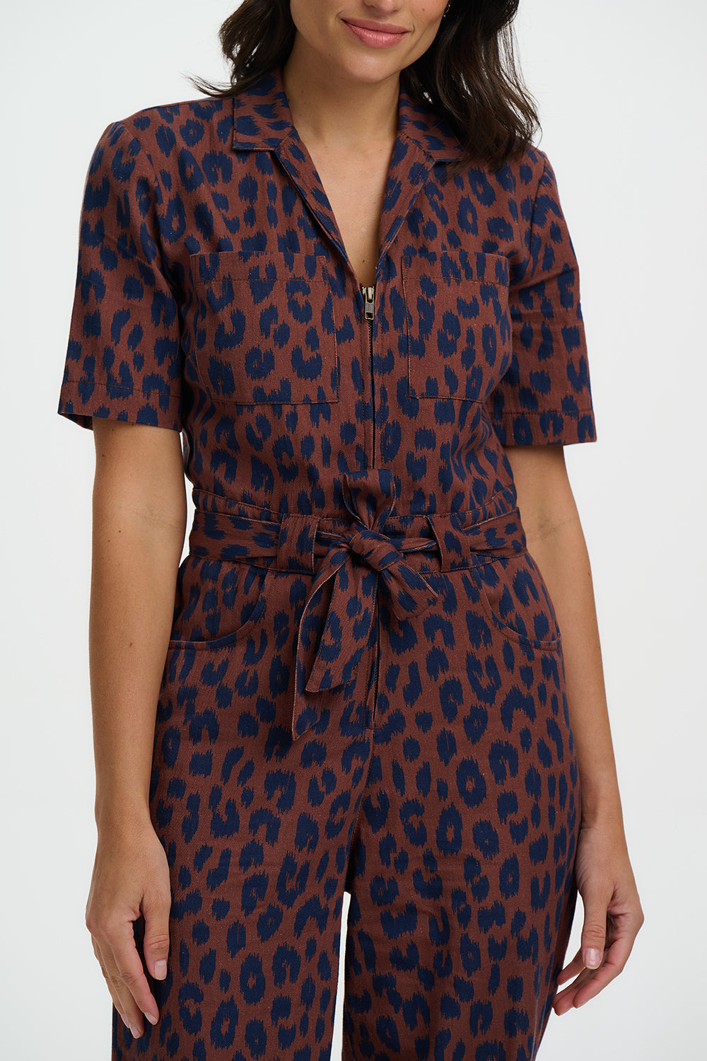 Sugarhill Brighton Meredith Cotton Jumpsuit - Leopard