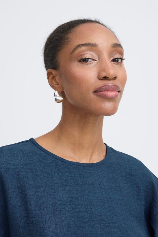 ICHI Katio Blouse - True Blue