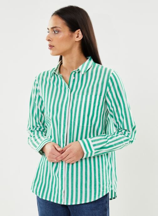 ICHI Asilo Striped Shirt Green