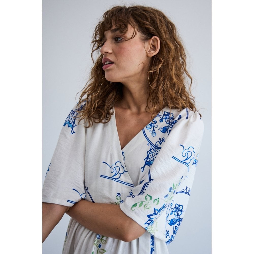 ICHI Lucie Tile Print Dress