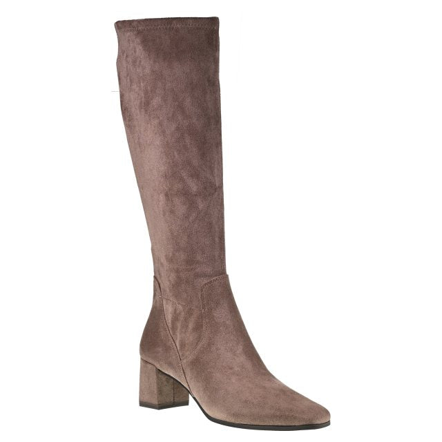 *COMING SOON* Caprice Knee High Stretch Suede Boot - Cafe