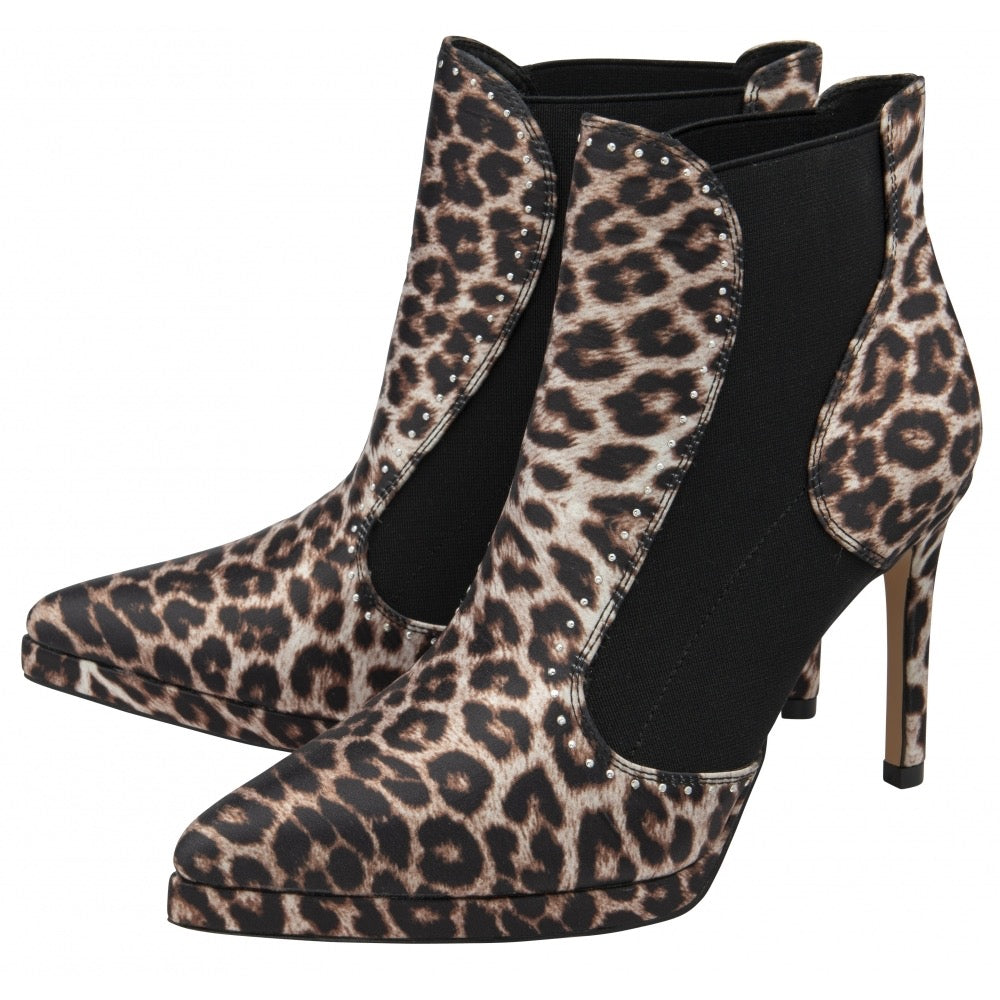 Ravel Polla Heeled Ankle Boot - Leopard