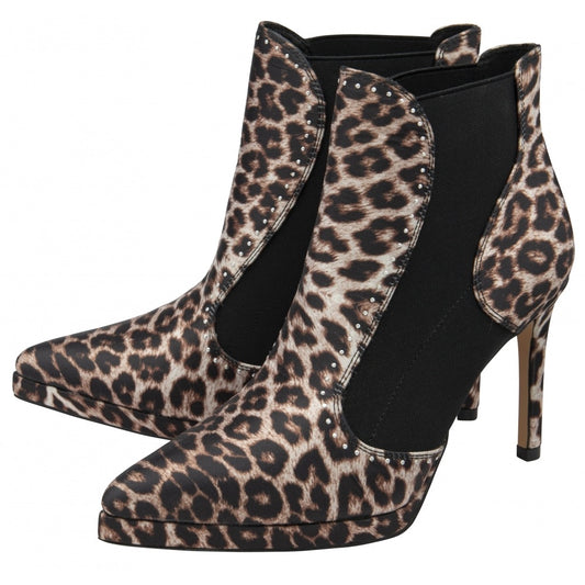 Ravel Polla Heeled Ankle Boot - Leopard