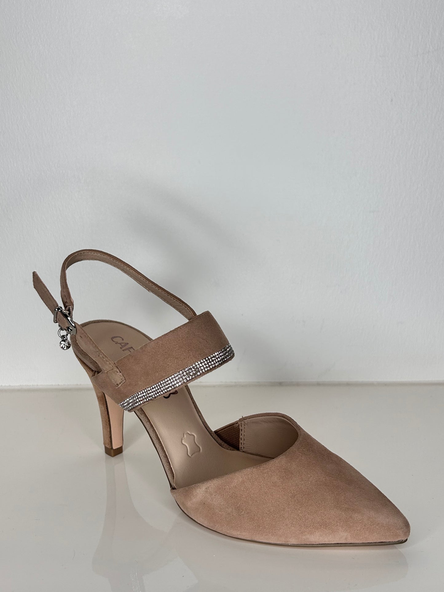 Caprice Nude Suede Heel