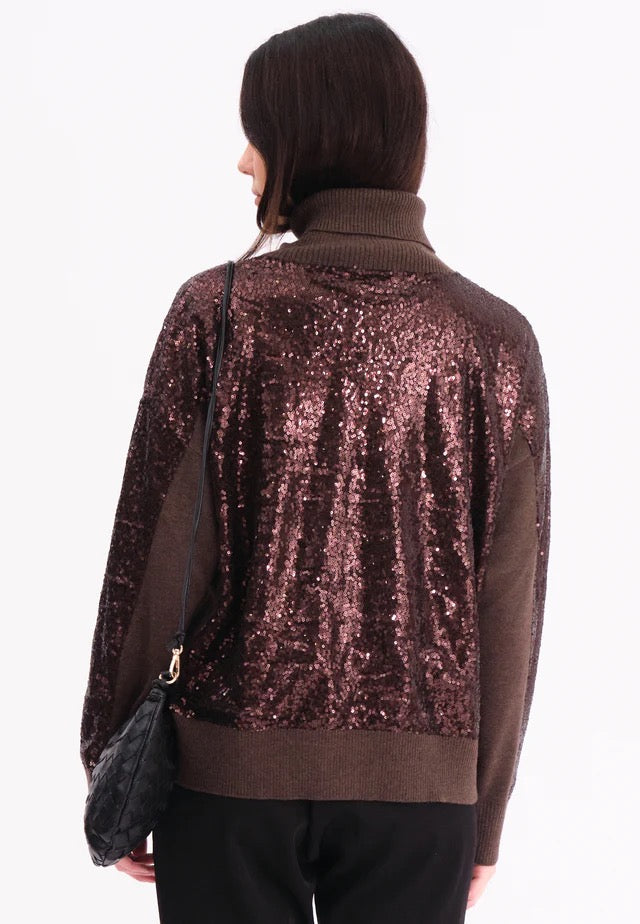 Religion Hailey Turtleneck Jumper - Brown