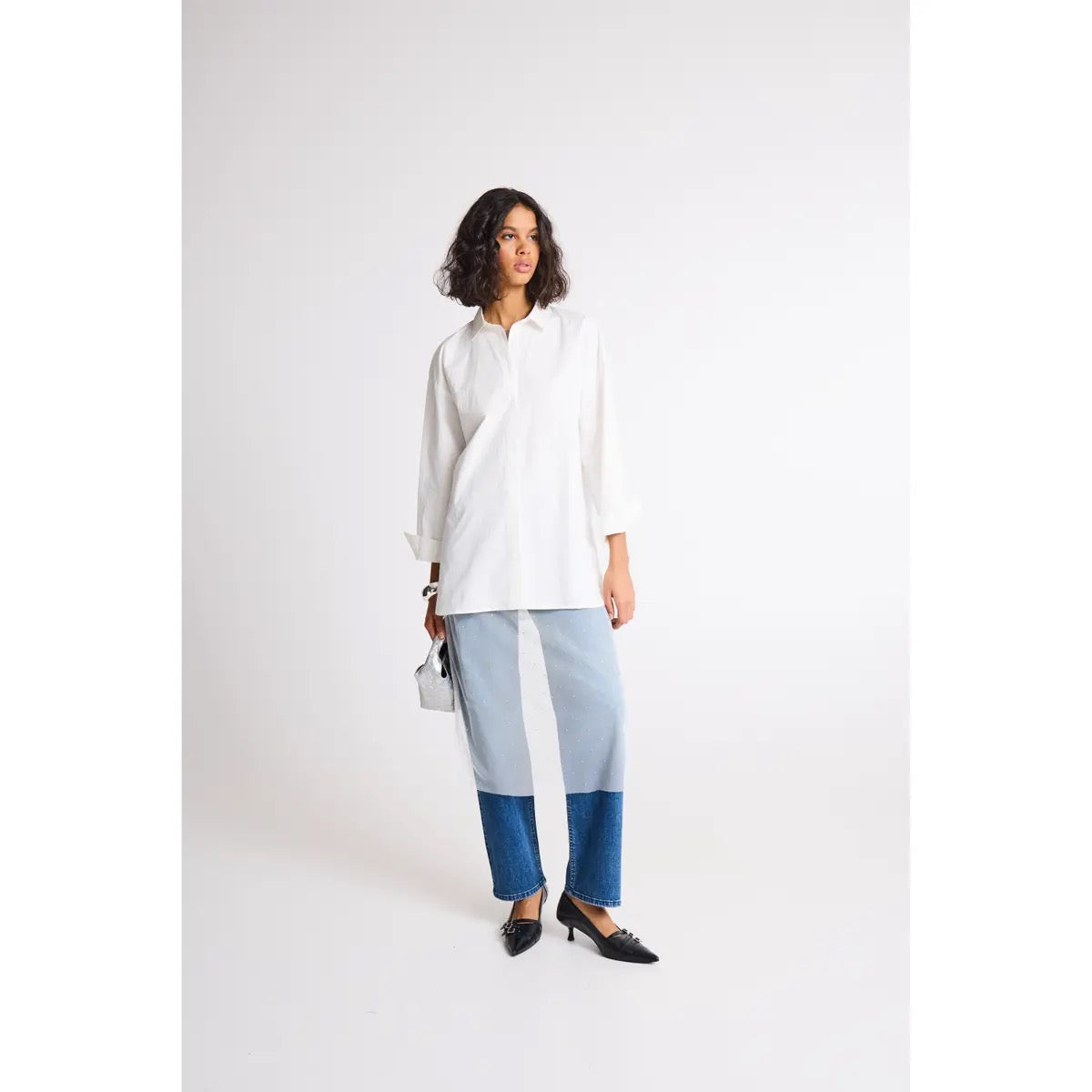 ICHI Funila Long Sleeved Shirt - White