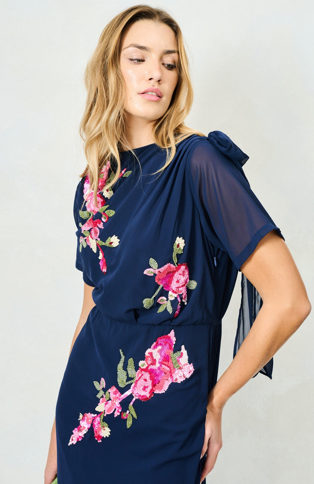 Hope & Ivy The Aubree Dress - Navy