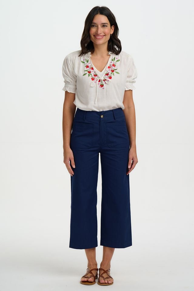 Sugarhill Brighton Skye Cropped Trousers - Navy