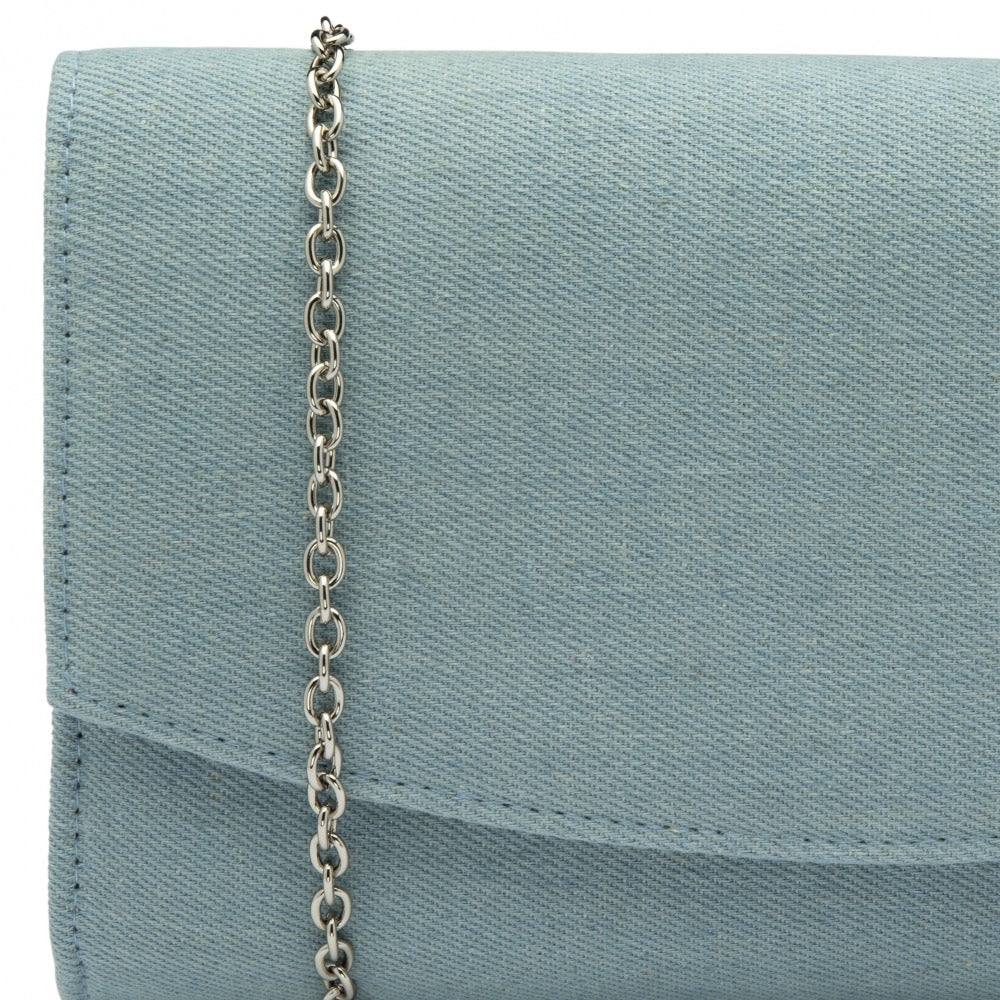 Ravel Washed Denim Clutch Bag