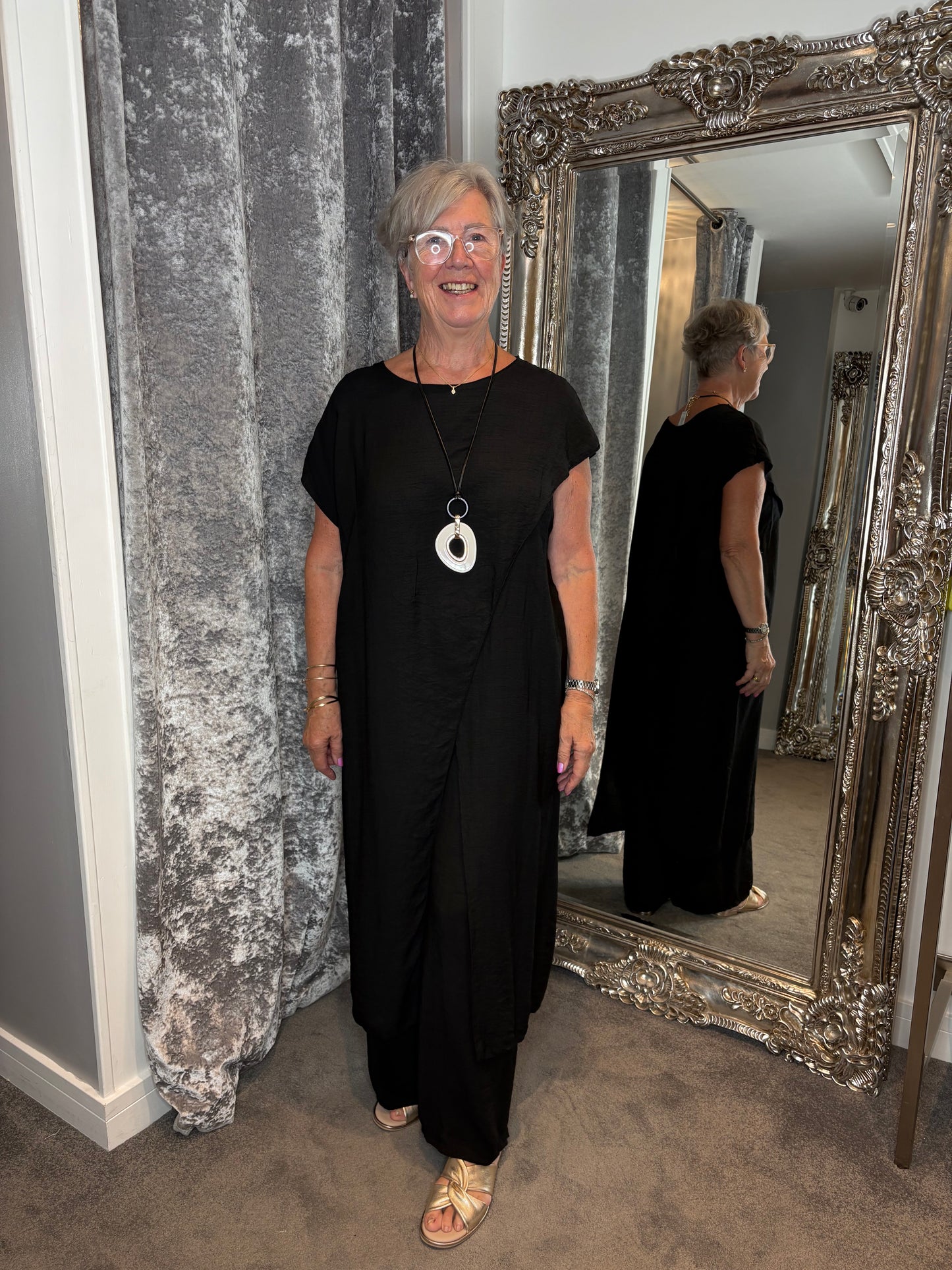 Studio Tunic Co-ord Set - Black