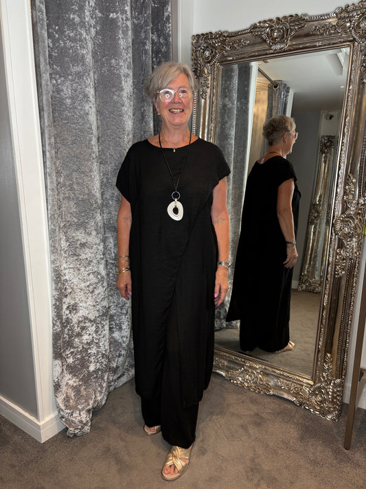 Studio Tunic Co-ord Set - Black