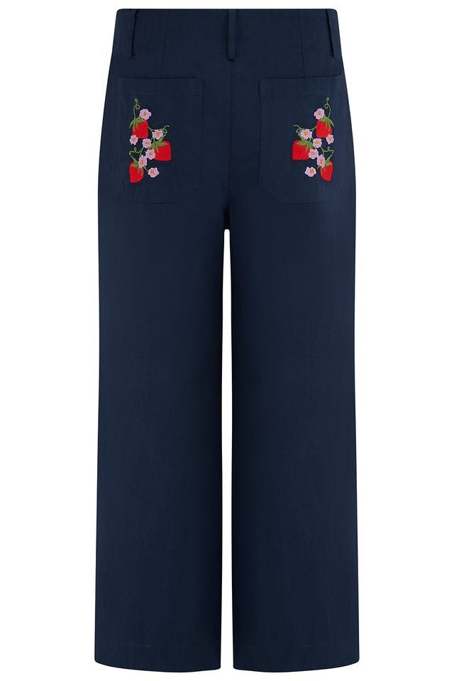 Sugarhill Brighton Skye Cropped Trousers - Navy