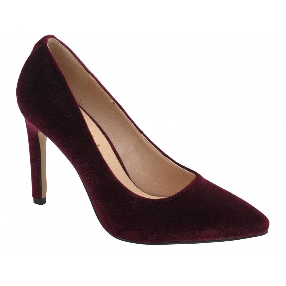 Ravel Edson Velvet Heel - Burgundy