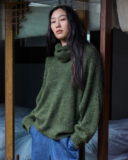 ICHI Kamara Knit - Riffle Green