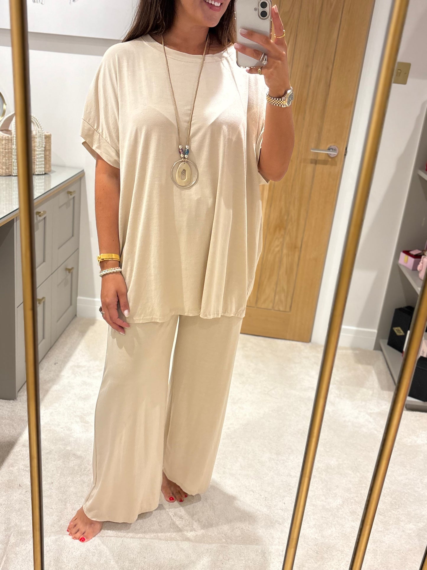 Studio Jersey Lounge Set - Cream