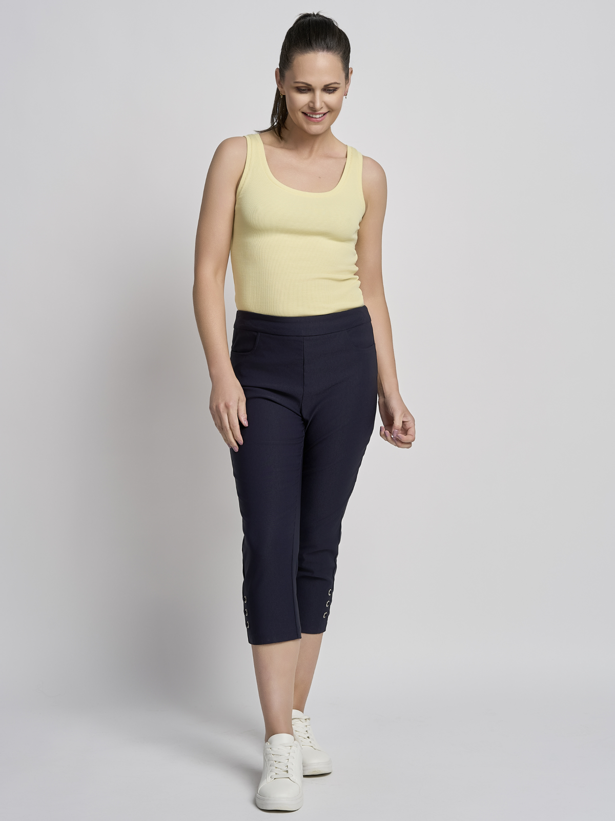 Pinns Crop Trouser - Navy