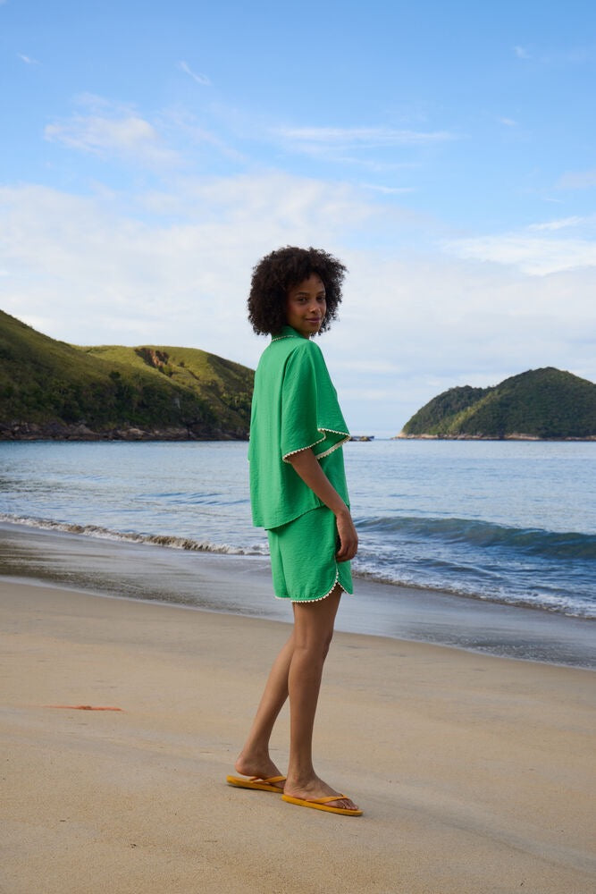 ICHI Leni Shorts - Green