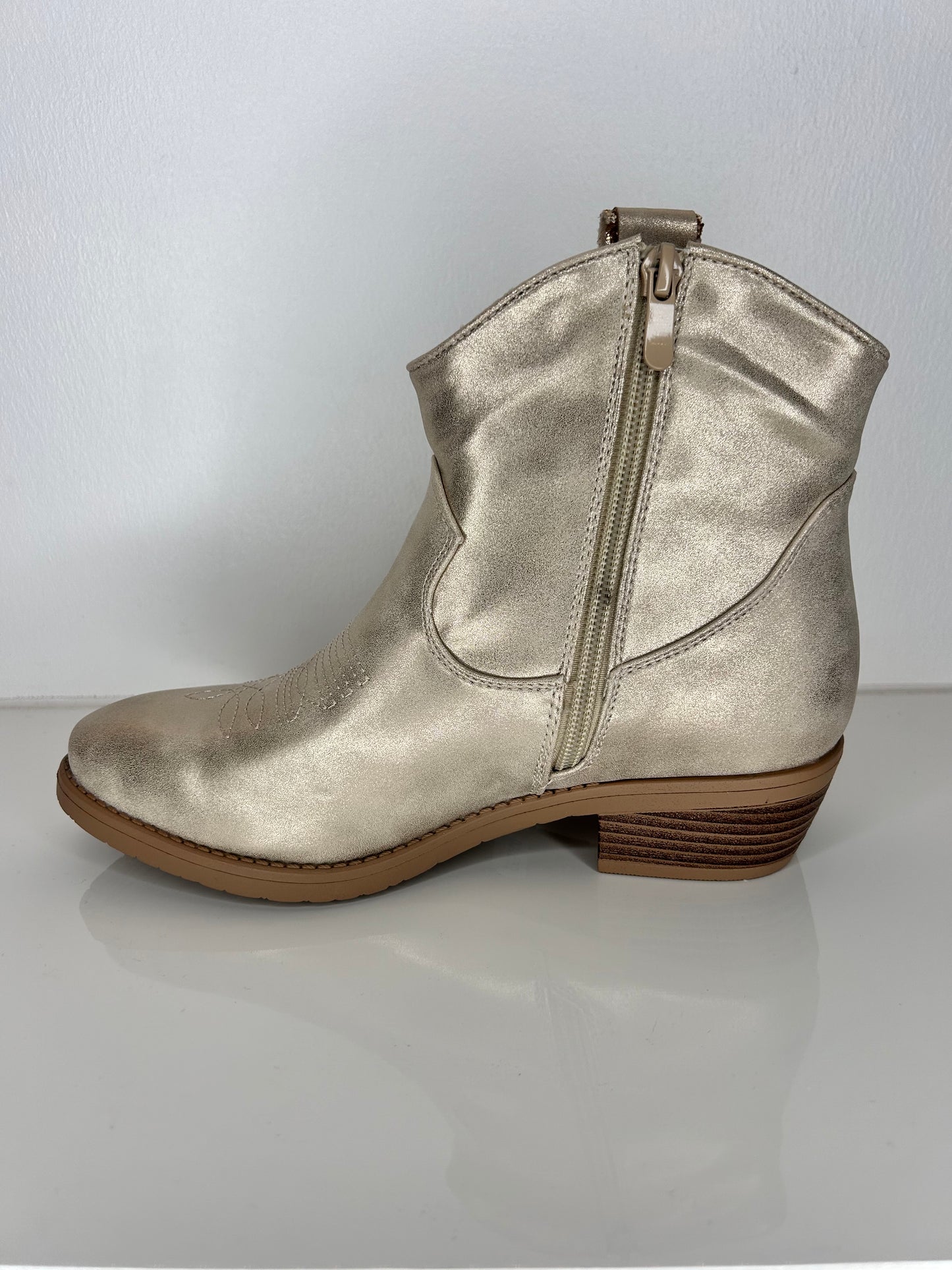 Findlay Metallic Gold Cowboy Boot