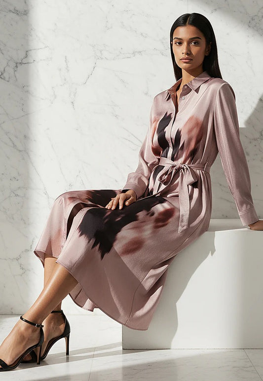 Religion Tory Shirt Dress - Blush