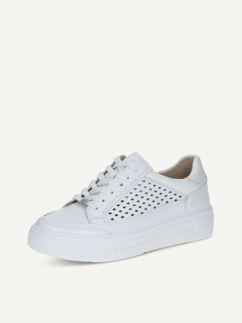 *NEW* Caprice White Laser Cut Leather Trainers